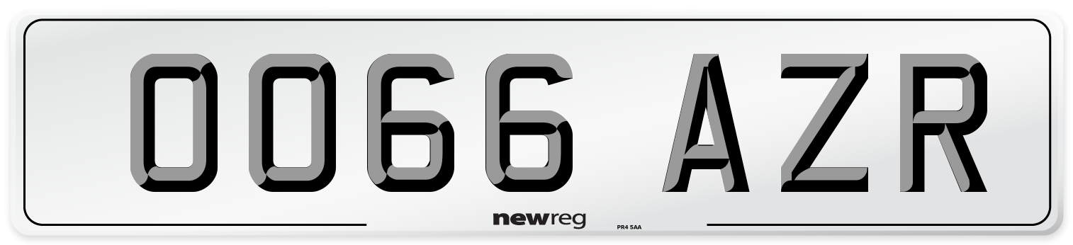 OO66 AZR Number Plate from New Reg
